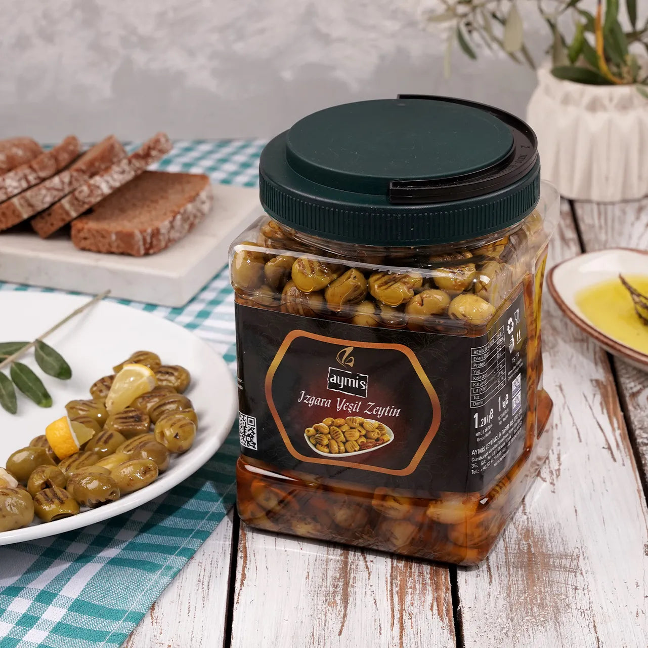 Aymis 1 KG Izgara Yeşil Zeytin | Odun Ateşi Tadı