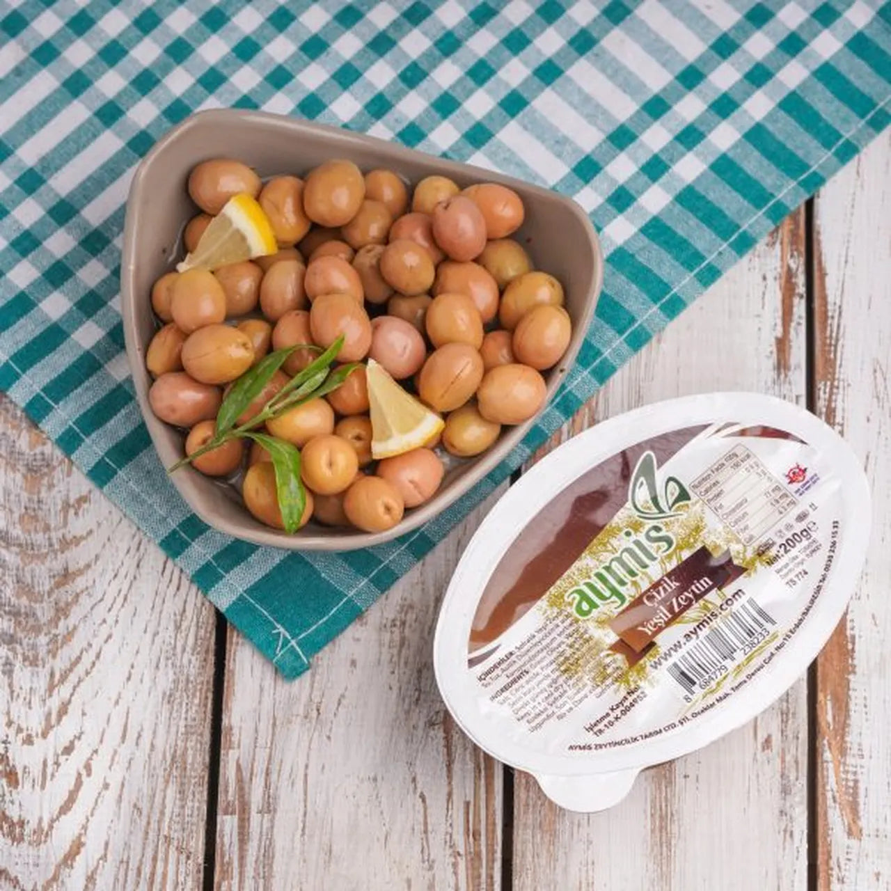 Aymis 200gr Çizik Yeşil Zeytin | Tadımlık Lezzet
