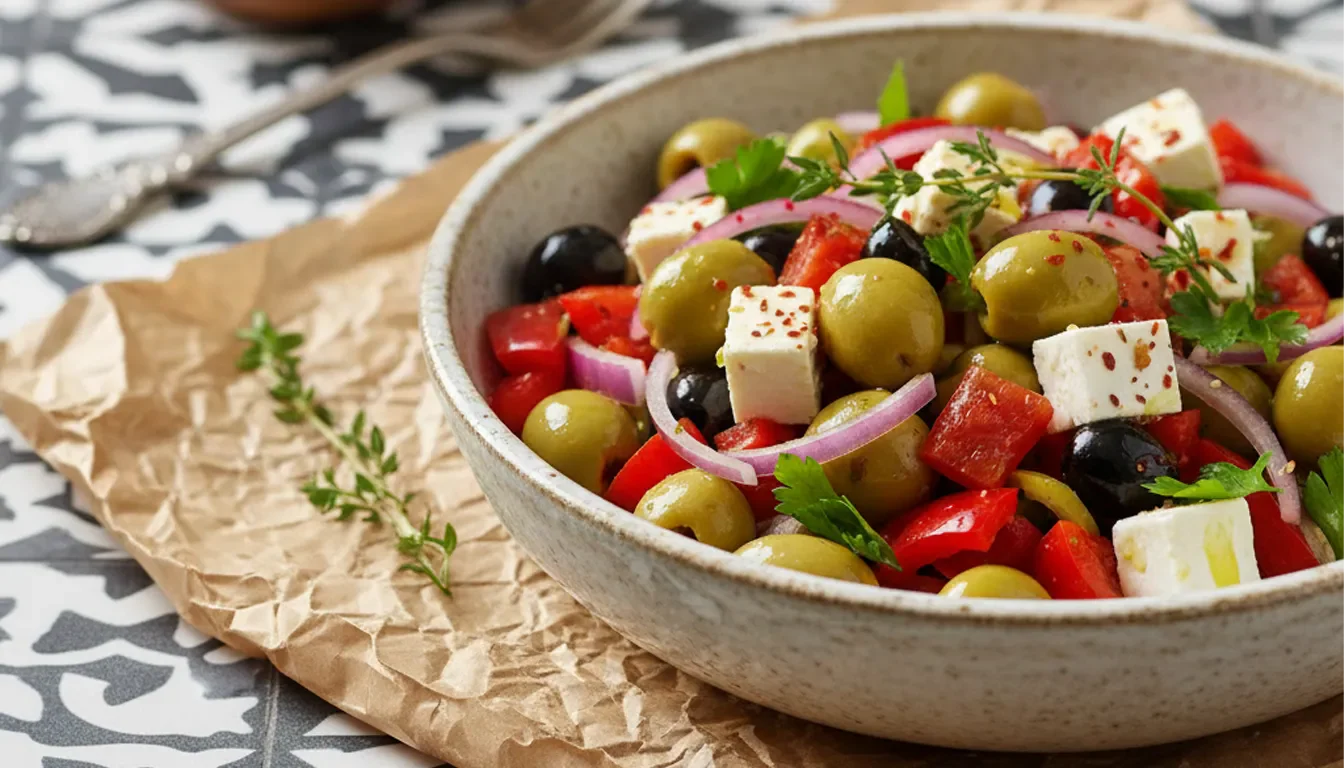 Yeşil Zeytin Salatası